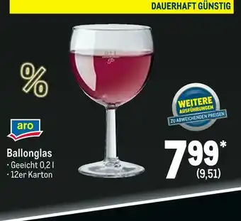 METRO Aro ballonglas Angebot