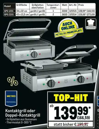 METRO Kontaktgrill oder doppel-kontaktgrill Angebot