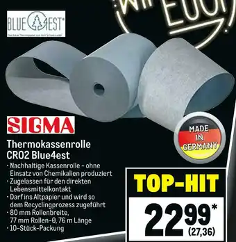 METRO Sigma thermokassenrolle cr02 blue4est Angebot