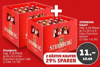 PENNY Sternburg Export 2x20x0,5L Angebot