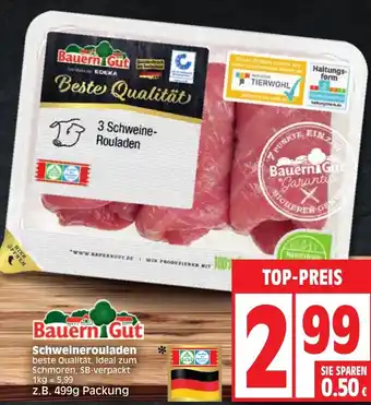 Edeka Bauern Gut Schweinerouladen 499g Angebot