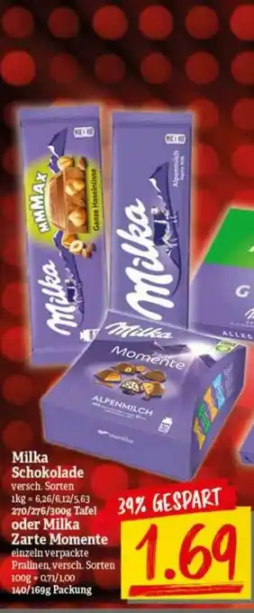 nah & gut Milka Schokolade Oder Milka Zarte Momente Angebot