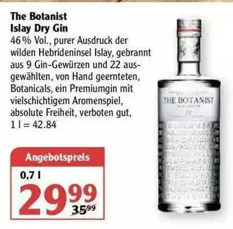 Globus The Botanist Islay Dry Gin Angebot