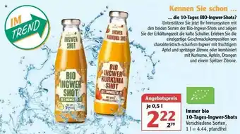 Globus Immer Bio-tages-ingwer-shots Angebot