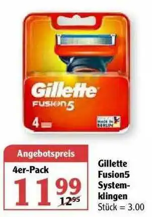 Globus Gillette Fusion5 Systemklingen Angebot