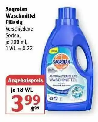 Globus Sagrotan Waschmittel Flüssig Angebot