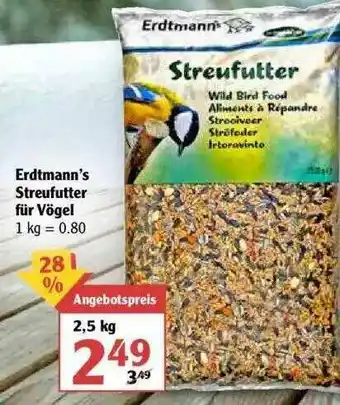 Globus Erdtmann's Streufutter Für Vögel Angebot