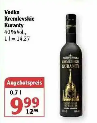 Globus Vodka Kremelevskie Kuranty Angebot