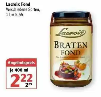 Globus Lacroix Fond Angebot