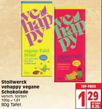 Edeka Stollwerck Vehappy Vegane Schokolade 80g Angebot