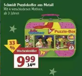 Globus Schmidt Puzzlekoffer Aus Metall Angebot