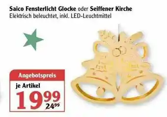 Globus Saico Fensterlicht Glocke Oder Seiffener Kirsche Angebot