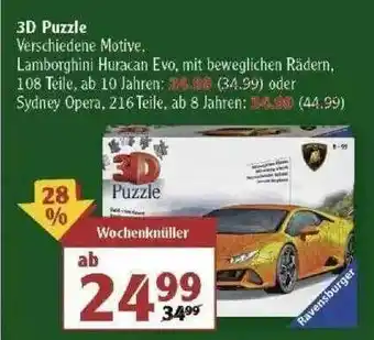 Globus 3d Puzzle Angebot