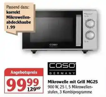 Globus Caso Mikrowelle Mit Grill Mg25 Angebot