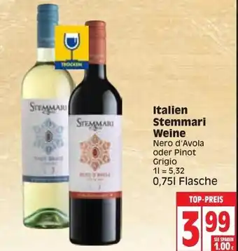 Edeka Italien Stemmari Weine 0,75L Angebot