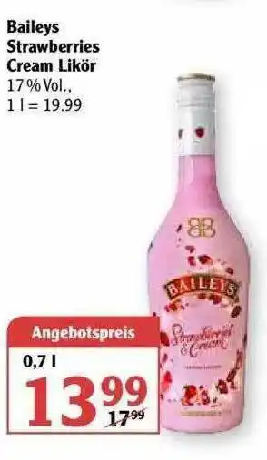 Globus Baileys Strawberries Cream Likör Angebot