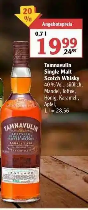 Globus Tamnavullin Single Malt Scotch Whisky Angebot