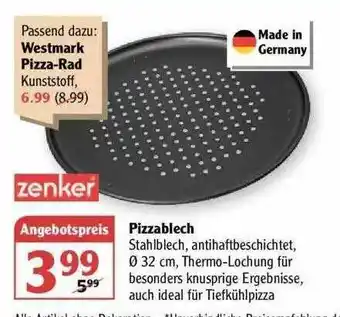 Globus Pizzablech Zenker Angebot