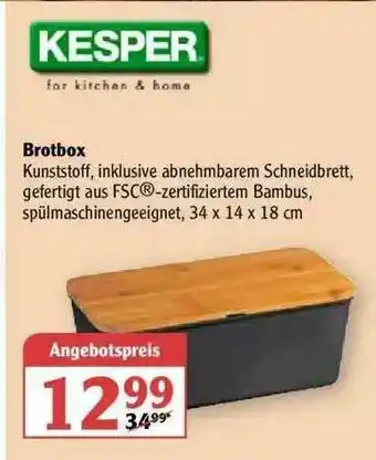 Globus Kesper Brotbox Angebot