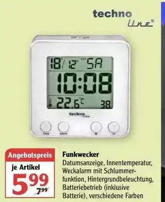 Globus Techno Line Funkwecker Angebot