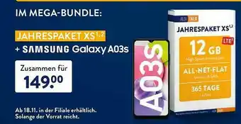 Aldi Nord Aldi Talk Jahrespaket XS + Samsung Galaxy A03s Angebot