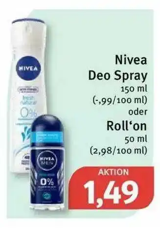 Feneberg Nivea Deo Spray Oder Roll'on Angebot