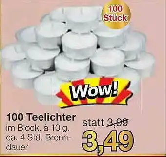 Jawoll 100 Teelichte Angebot