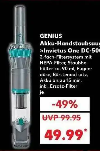 Kaufland Genius Akku-handstaubsauger »invictus One Dc-500« Angebot