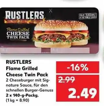 Kaufland Rustlers Flame Grilled Cheese Twin Pack Angebot