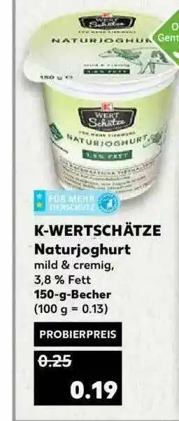 Kaufland K-wertschätze Naturjoghurt Angebot