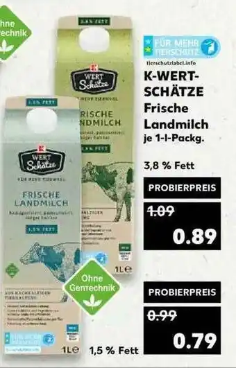 Kaufland K-wert-schätze Frische Landmilch Angebot