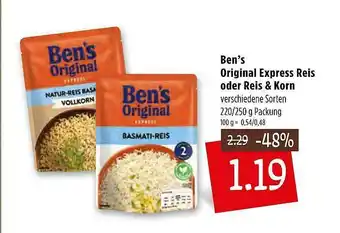 Kupsch Ben's Original Express Reis Oder Reis & Korn Angebot