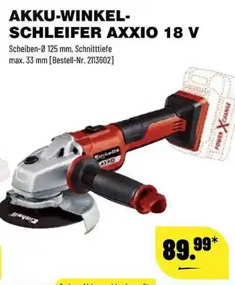 Kupsch Akku-winkel-schleifer Axxio 18 V Angebot