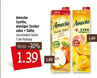 Kupsch Amecke Sanfte Weniger Zucker Oder + Säfte Angebot