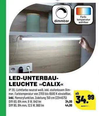 Leitermann Baumarkt Led-unterbauleuchte „calix“ Angebot