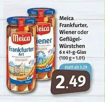 Markant Meica Frankfurter, Wiener Oder Geflügel Wurstchen Angebot