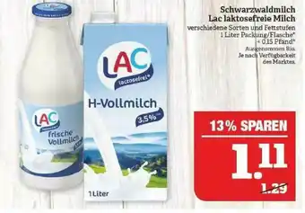 Marktkauf Schwarzwaldmilch Lac Laktosefreie Milch Angebot