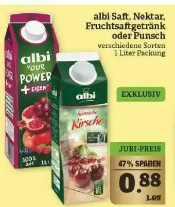 Marktkauf Albi Saft, Nektar, Fruchtsaftgetränk Oder Punsch Angebot