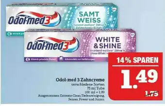 Marktkauf Odol-med 3 Zahncreme Angebot