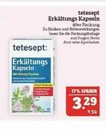 Marktkauf Tetesept Erkältungs Kapseln Angebot