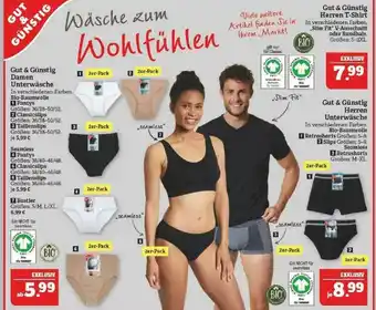 Marktkauf Gut & Günstig Damen Unterwäsche Oder Herren T-shirt & Unterwäsche Angebot