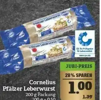 Marktkauf Cornelius Pfälzer Leberwurst Angebot