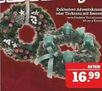 Marktkauf Exklusifer Adventskranz Oder Türkranz Mit Beeren Angebot