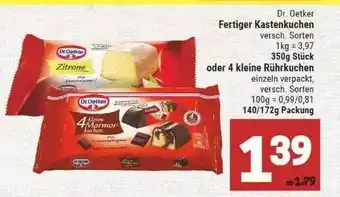 Marktkauf Dr Oetker Fertiger Kastenkuchen Oder 4 Kleine Rührkuchen Angebot