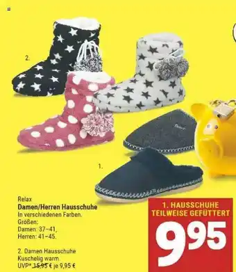 Marktkauf Relax Damen Oder Herren Hausschuhe Angebot