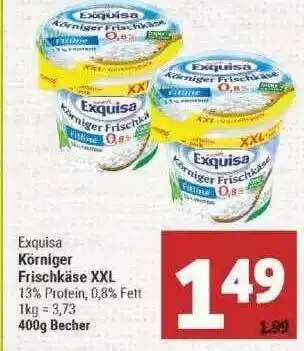 Marktkauf Exquisa Körniger Frischkäse XXL Angebot