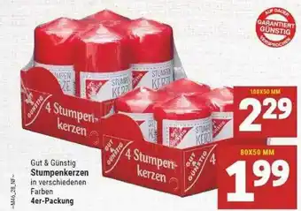 Marktkauf Gut & Günstig Stumpenkerzen Angebot