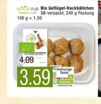 Marktkauf Natur Pur Bio Geflügel-hackbällchen Angebot