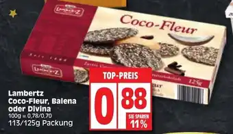 Edeka Lambertz Coco Fleur, Balena oder Divina 113/125g Angebot