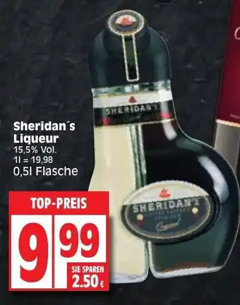 Edeka Sheridan's Liqueur 0,5L Angebot